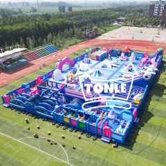 Preço de atacado de fábrica personalizado o maior parque de diversões inflável temático do mundo