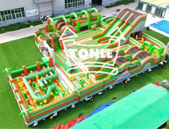 Fornecedor de fábrica de Tonle parque temático inflável playground americano