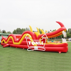 Hindernisparcours und Rutsche „Roter Drache“