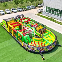 Thrilling and exciting inflatable obstacle course track