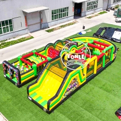 Thrilling and exciting inflatable obstacle course track