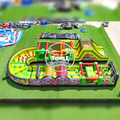 Thrilling and exciting inflatable obstacle course track