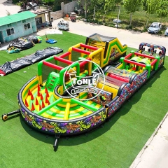 Thrilling and exciting inflatable obstacle course track
