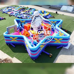 China supplier Robot Battle Arena Inflatable Park Sci-Fi Obstacle Challenge Course