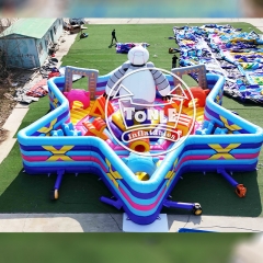 China supplier Robot Battle Arena Inflatable Park Sci-Fi Obstacle Challenge Course