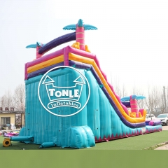 En venta: Tobogán acuático inflable de doble carril 