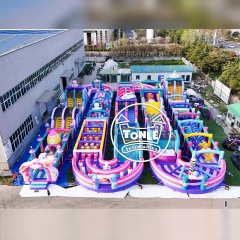 Großer kommerzieller aufblasbarer Hindernisparcours-Park – Aufblasbare Outdoor-Parkausstattung