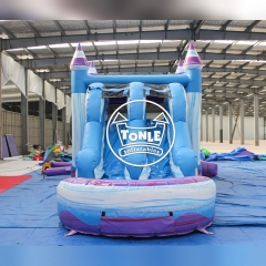 Tonle Inflatables – Combo toboggan aquatique gonflable commercial 4-en-1