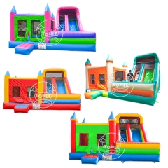 Most popular cheap inflatable jumping castle bounce house with slide combo for sale
