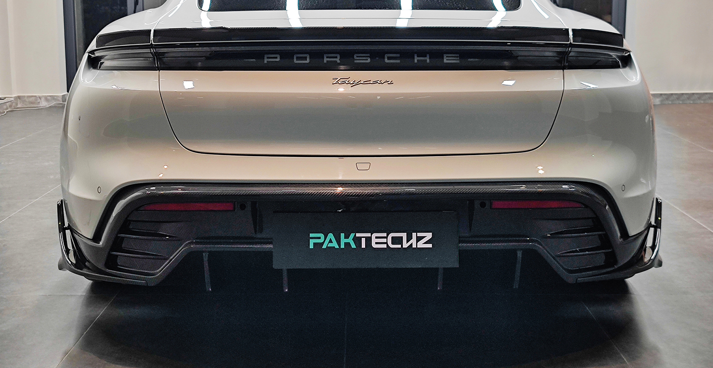 Porsche Taycan Paktechz Design Carbon Fiber Rear Diffuser