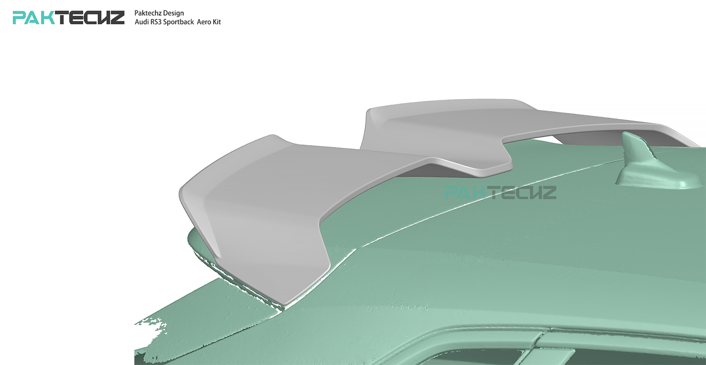 Audi RS3 8Y Paktechz Design Carbon Fiber Roof Spoiler