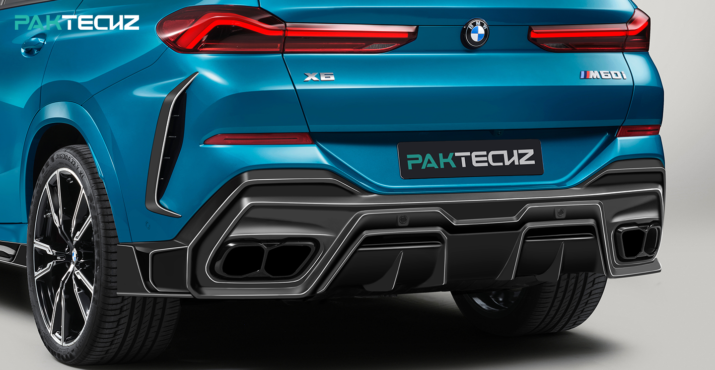 BMW X6 G06 Paktechz Design Carbon Fiber Rear Diffuser