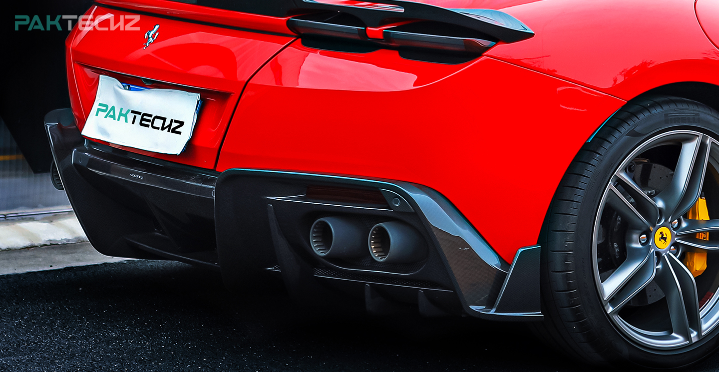 Ferrari Roma Paktechz Design Carbon Fiber Rear Diffuser