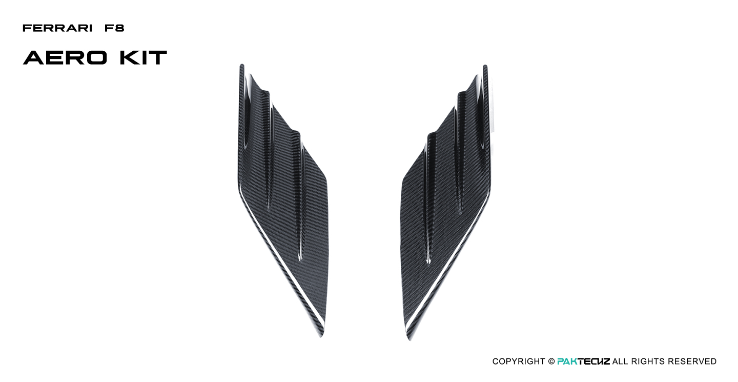 Ferrari F8 Paktechz Design Carbon Fiber Side Air Intakes