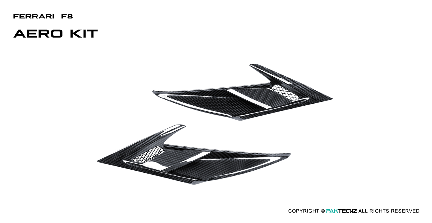 Ferrari F8 Paktechz Design Carbon Fiber Front Vent Trims