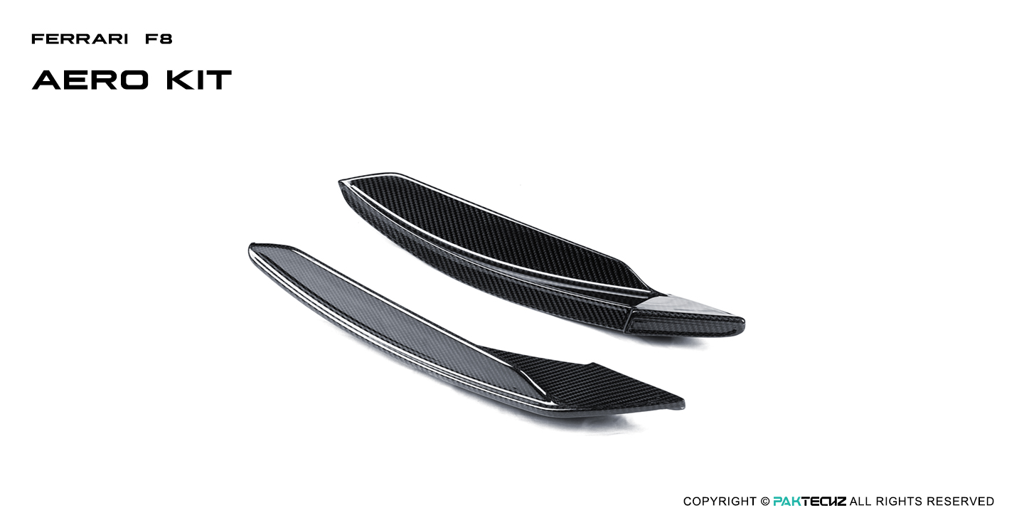 Ferrari F8 Paktechz Design Carbon Fiber Front Canards