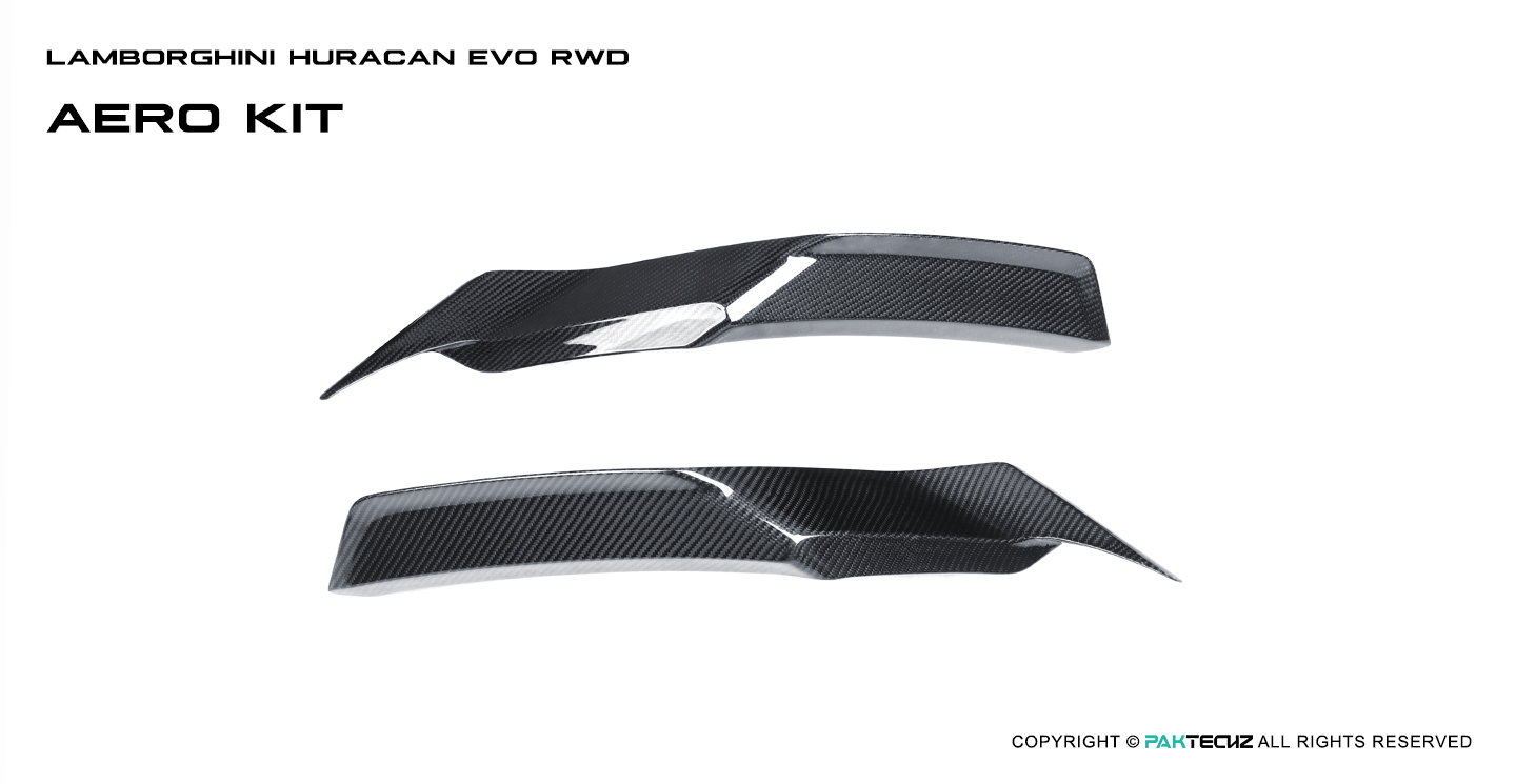 Lamborghini Huracan EVO Paktechz Design Carbon Fiber Rear Canards