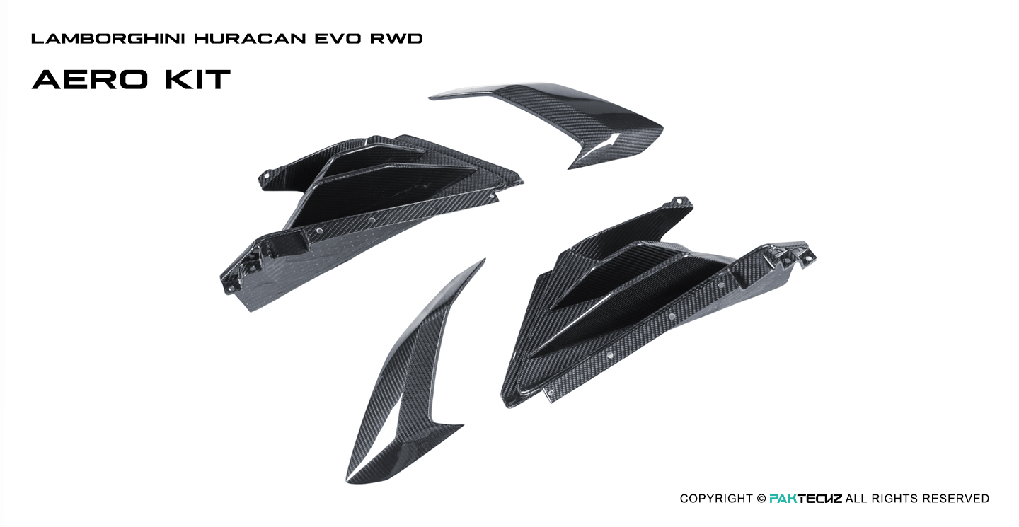 Lamborghini Huracan EVO Paktechz Design Carbon Fiber Side Skirt Vent Trims