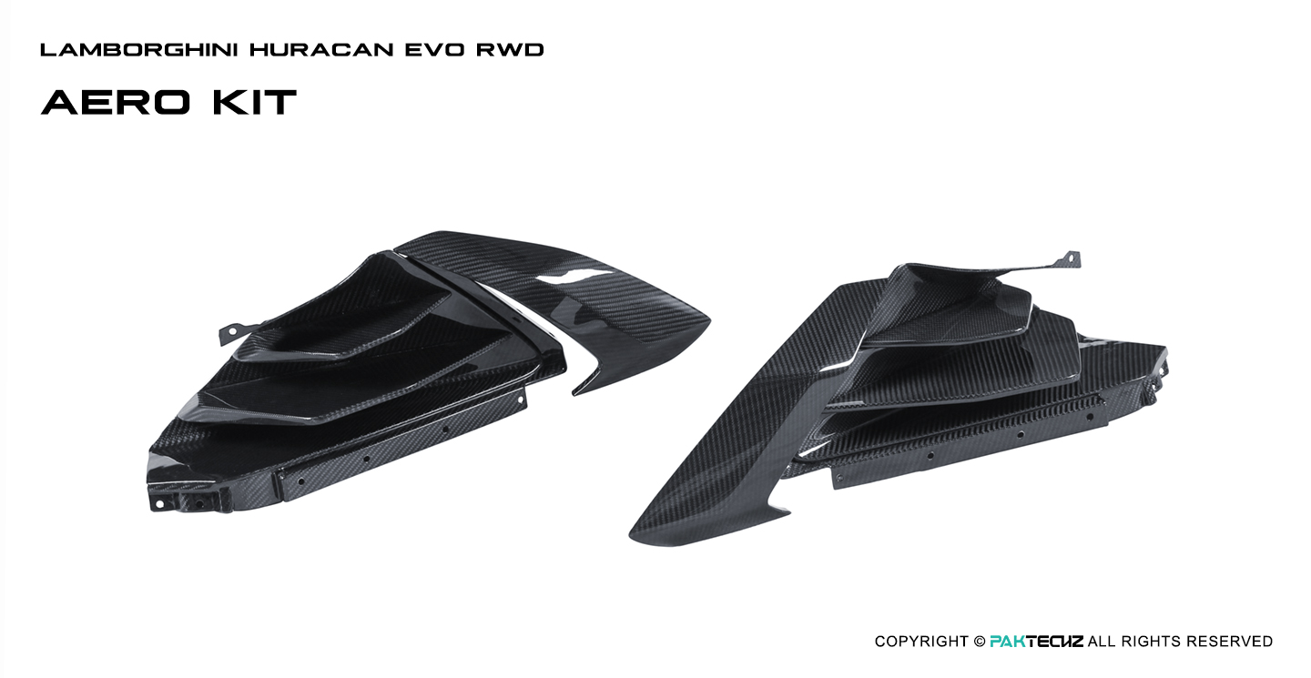 Lamborghini Huracan EVO Paktechz Design Carbon Fiber Side Skirt Vent Trims