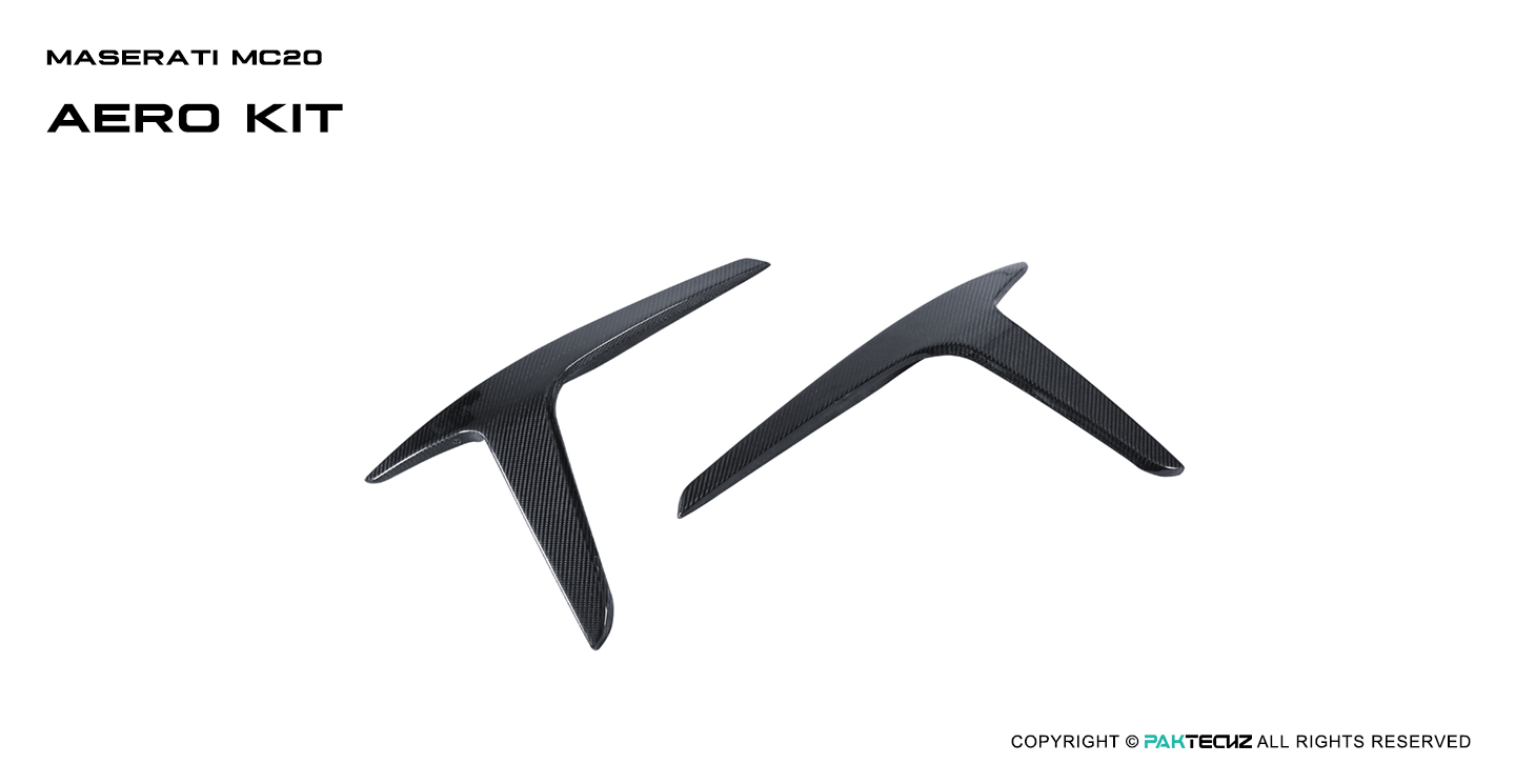 Maserati MC20 Paktechz Design Carbon Fiber Front Canards Ver.2