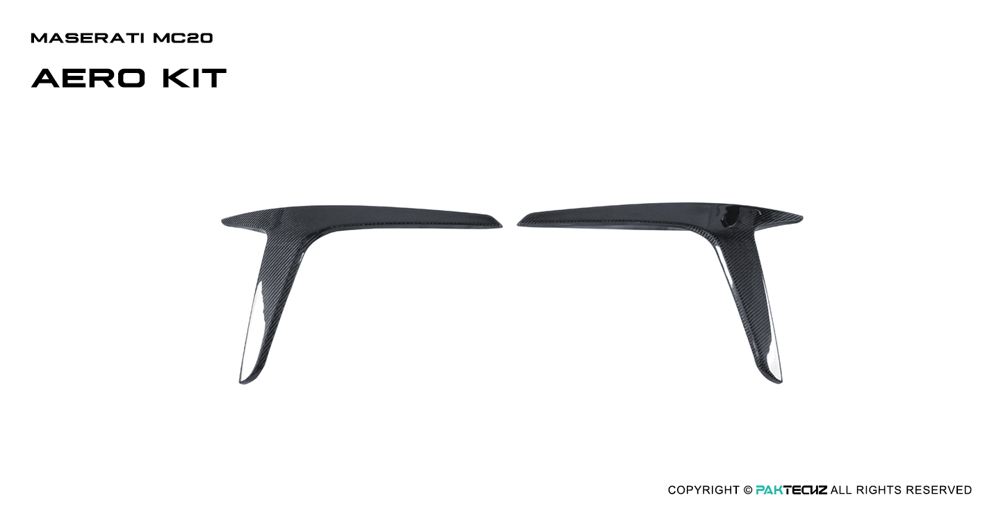 Maserati MC20 Paktechz Design Carbon Fiber Front Canards Ver.2