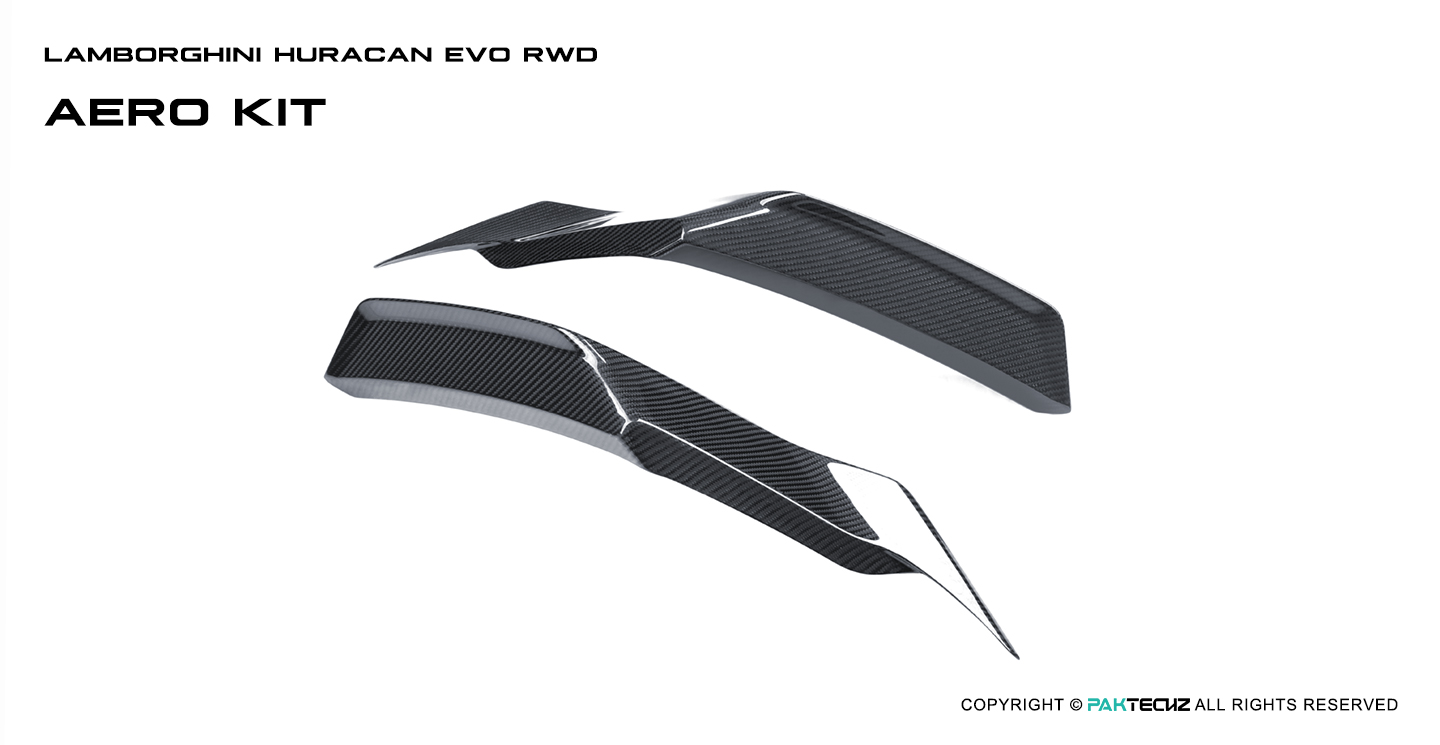 Lamborghini Huracan EVO Paktechz Design Carbon Fiber Rear Canards