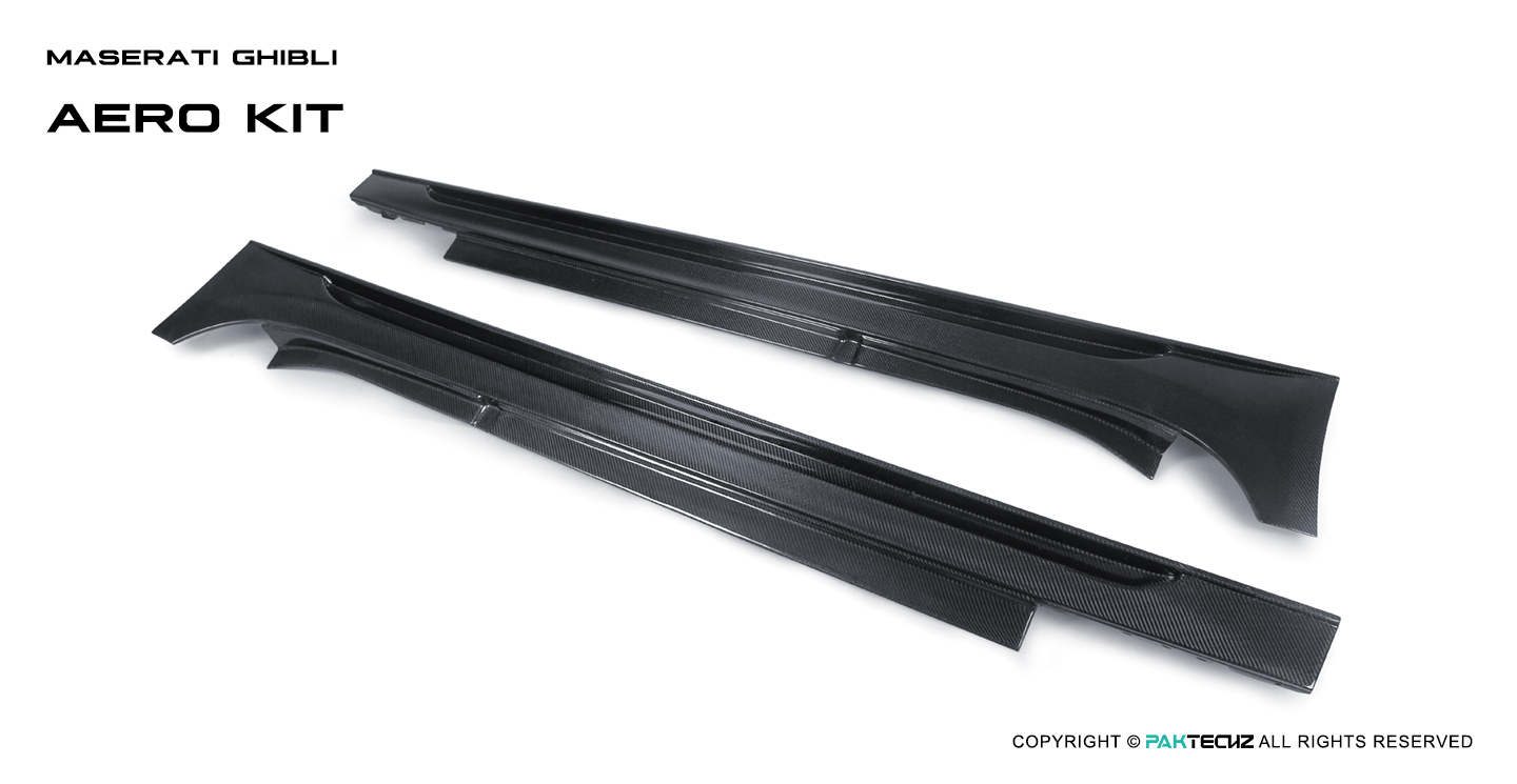 Maserati Ghibli Paktechz Design Carbon Fiber Side Skirts