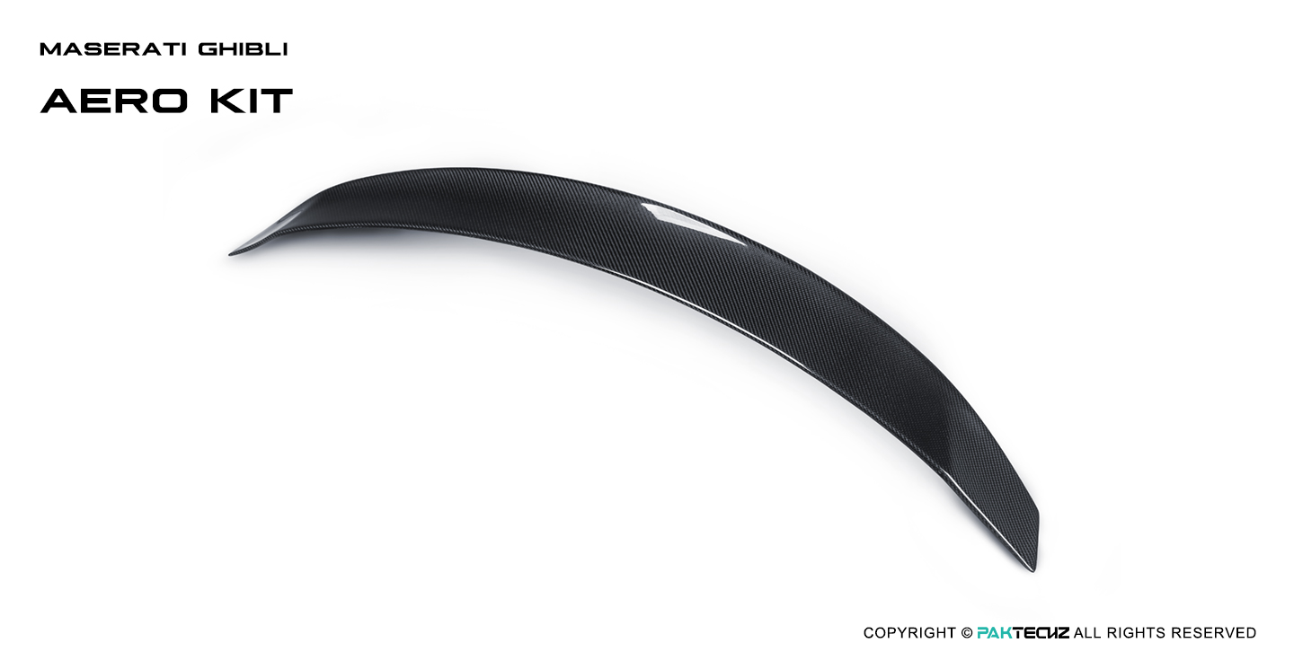 Maserati Ghibli Paktechz Design Carbon Fiber Rear Spoiler