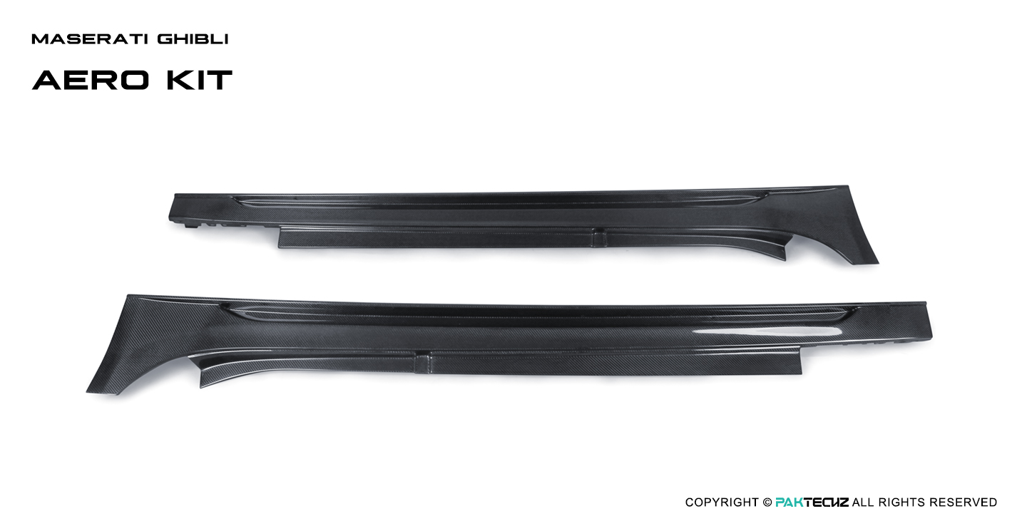 Maserati Ghibli Paktechz Design Carbon Fiber Side Skirts