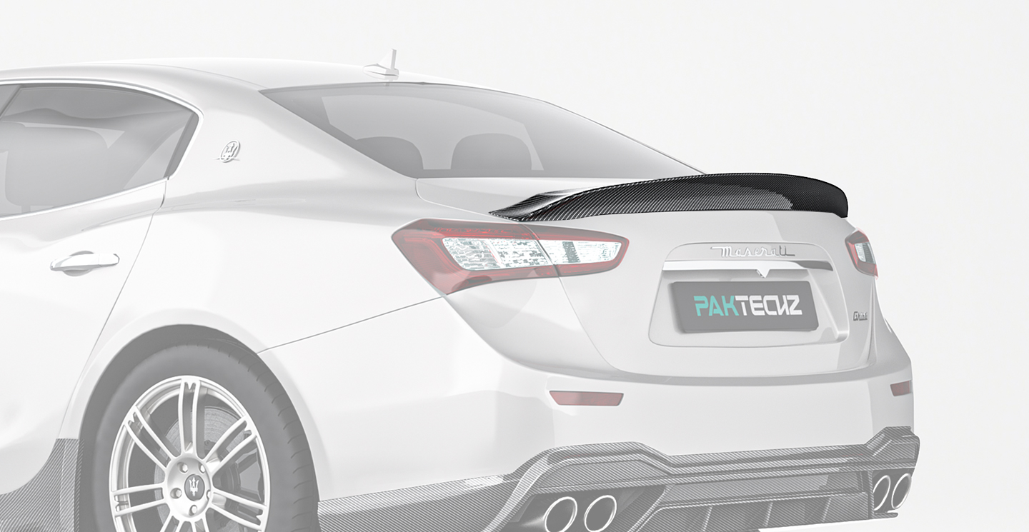 Maserati Ghibli Paktechz Design Carbon Fiber Rear Spoiler