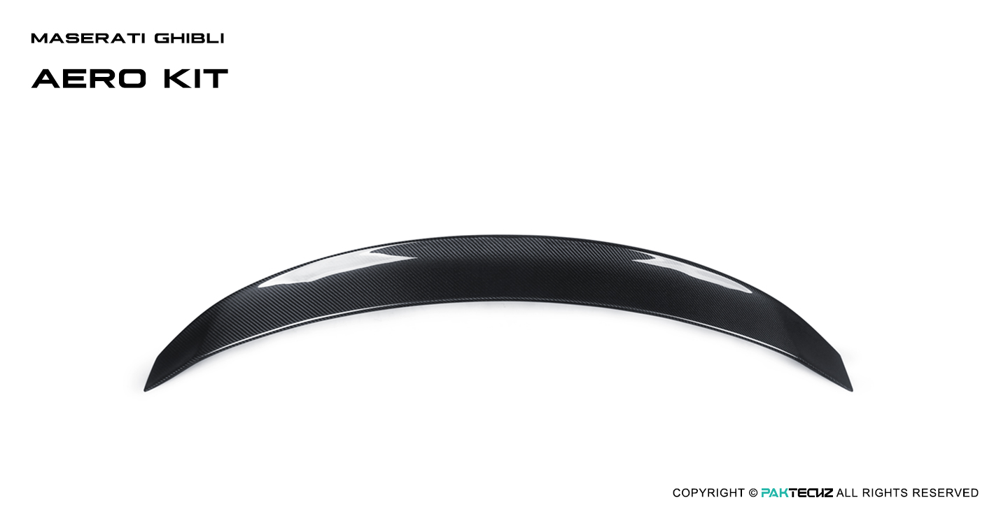 Maserati Ghibli Paktechz Design Carbon Fiber Rear Spoiler