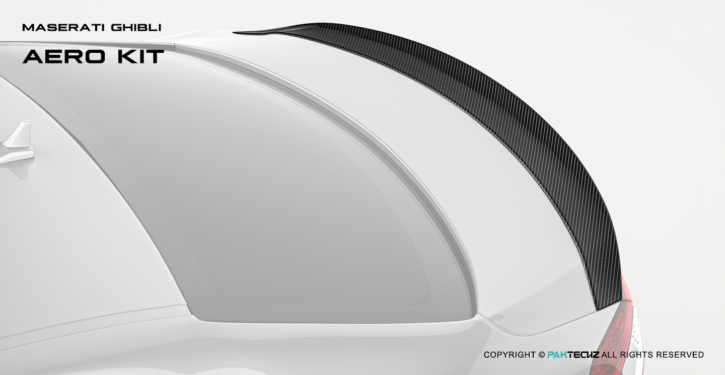 Maserati Ghibli Paktechz Design Carbon Fiber Rear Spoiler