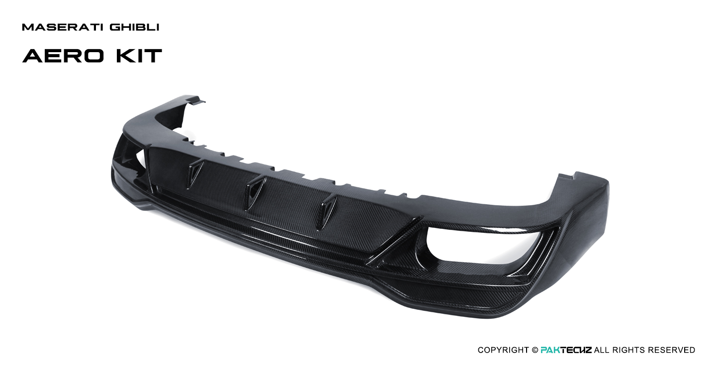 Maserati Ghibli Paktechz Design Carbon Fiber Rear Diffuser