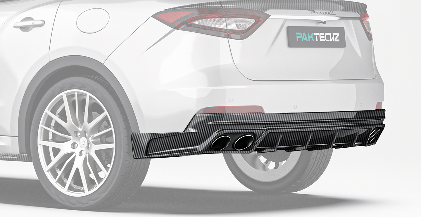 Maserati Levante Paktechz Design Carbon Fiber Rear Diffuser