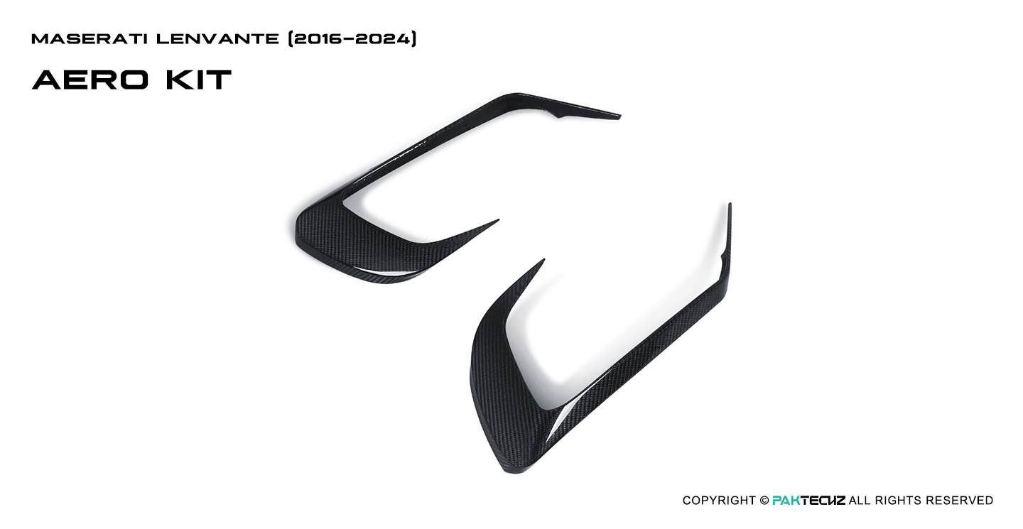Maserati Levante Paktechz Design Carbon Fiber Upper Front Canards