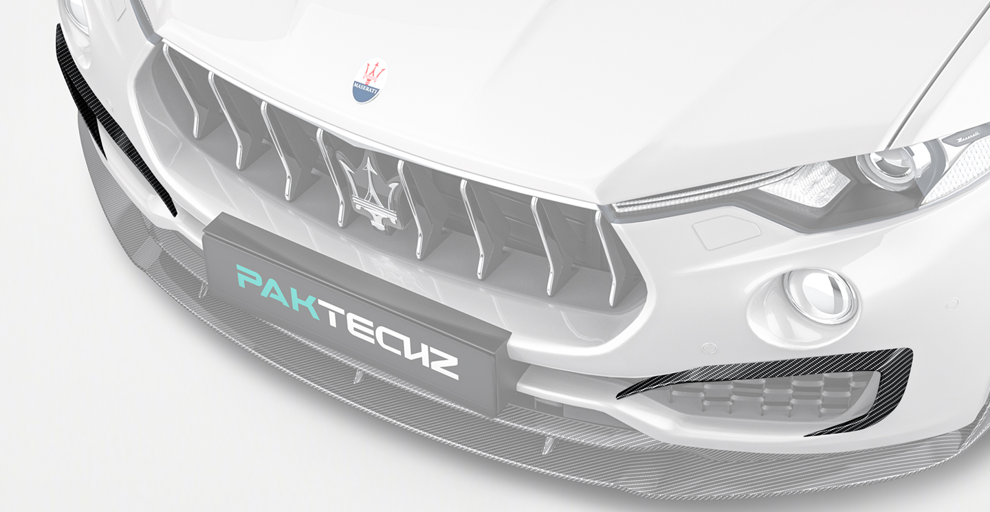 Maserati Levante Paktechz Design Carbon Fiber Upper Front Canards
