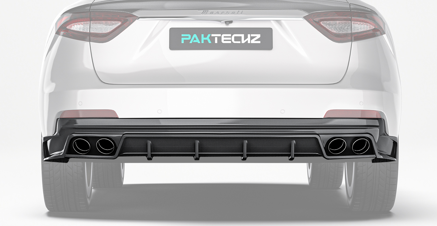 Maserati Levante Paktechz Design Carbon Fiber Rear Diffuser