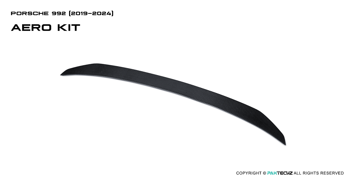 Porsche 992 Paktechz Design Carbon Fiber Rear Spoiler