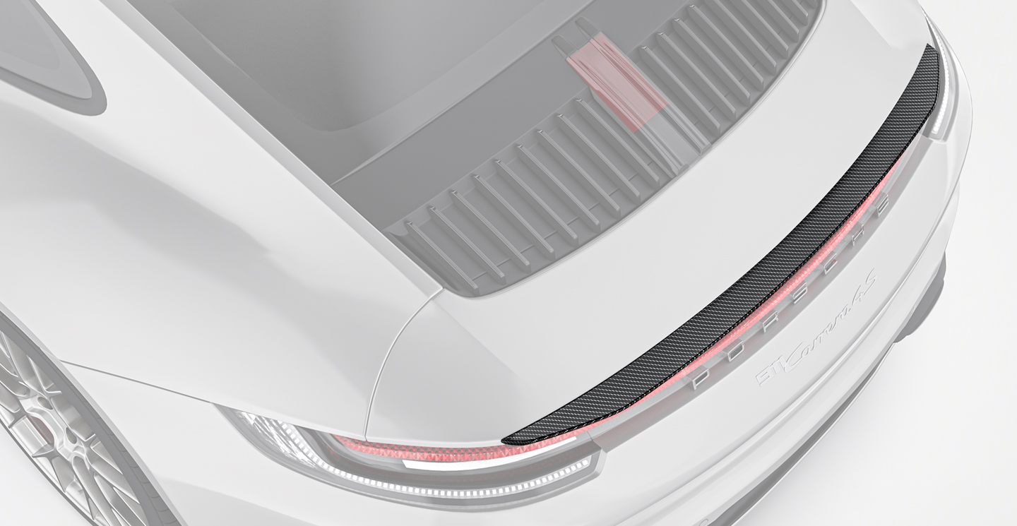 Porsche 992 Paktechz Design Carbon Fiber Rear Spoiler