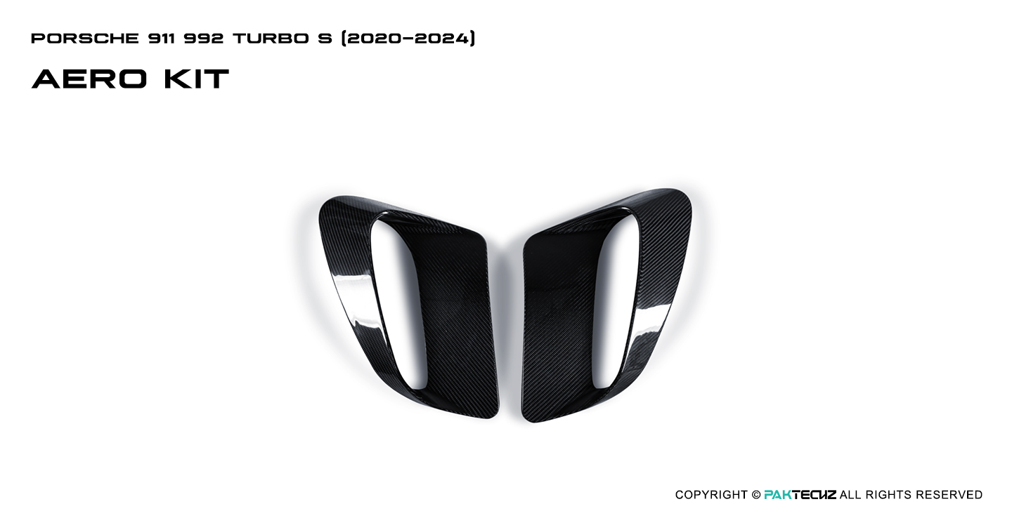 Porsche 992 Turbo S Paktechz Design Carbon Fiber Side Air Intakes