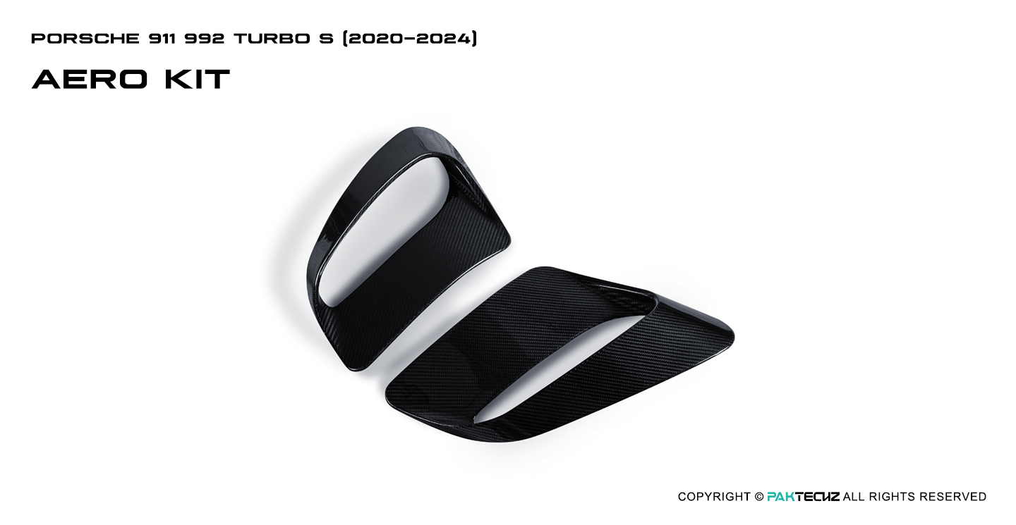 Porsche 992 Turbo S Paktechz Design Carbon Fiber Side Air Intakes