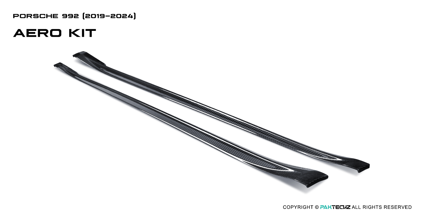 Porsche 992 Paktechz Design Carbon Fiber Side Skirts