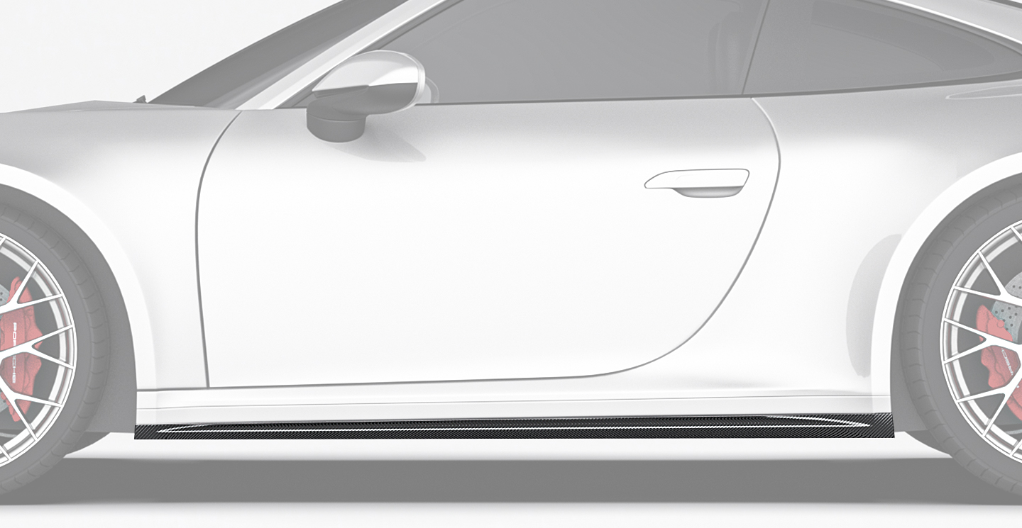 Porsche 992 Paktechz Design Carbon Fiber Side Skirts