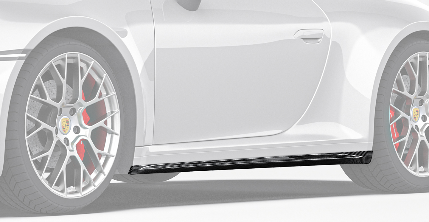 Porsche 992 Paktechz Design Carbon Fiber Side Skirts