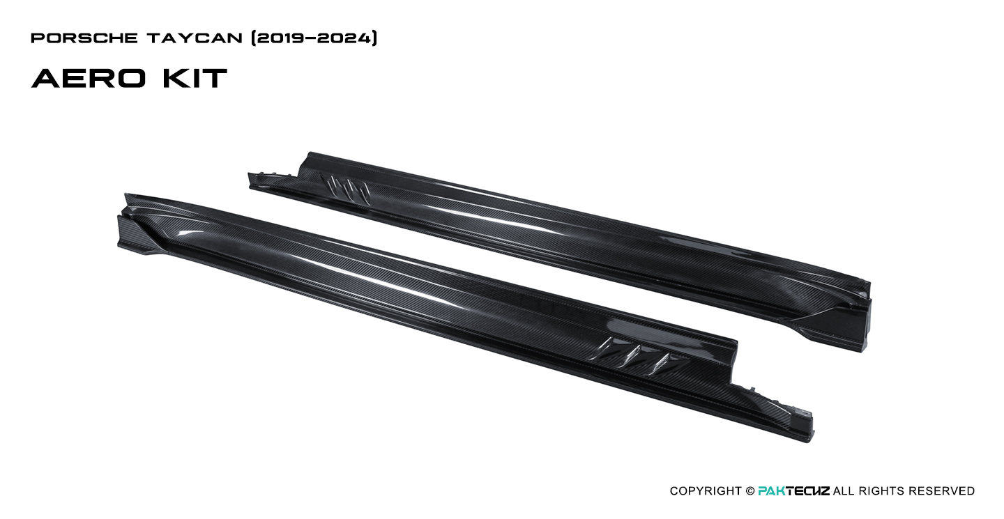 Porsche Taycan Paktechz Design Carbon Fiber Side Skirts