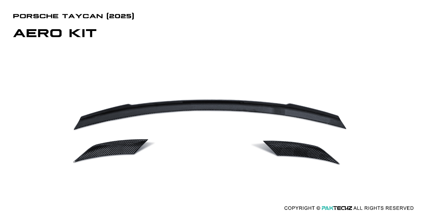 Porsche 2025 Taycan Paktechz Design Carbon Fiber Rear Spoiler