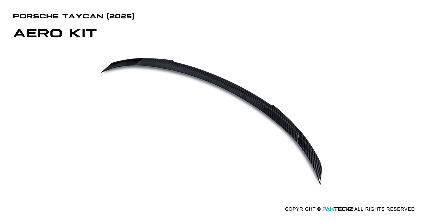Porsche 2025 Taycan Paktechz Design Carbon Fiber Rear Spoiler