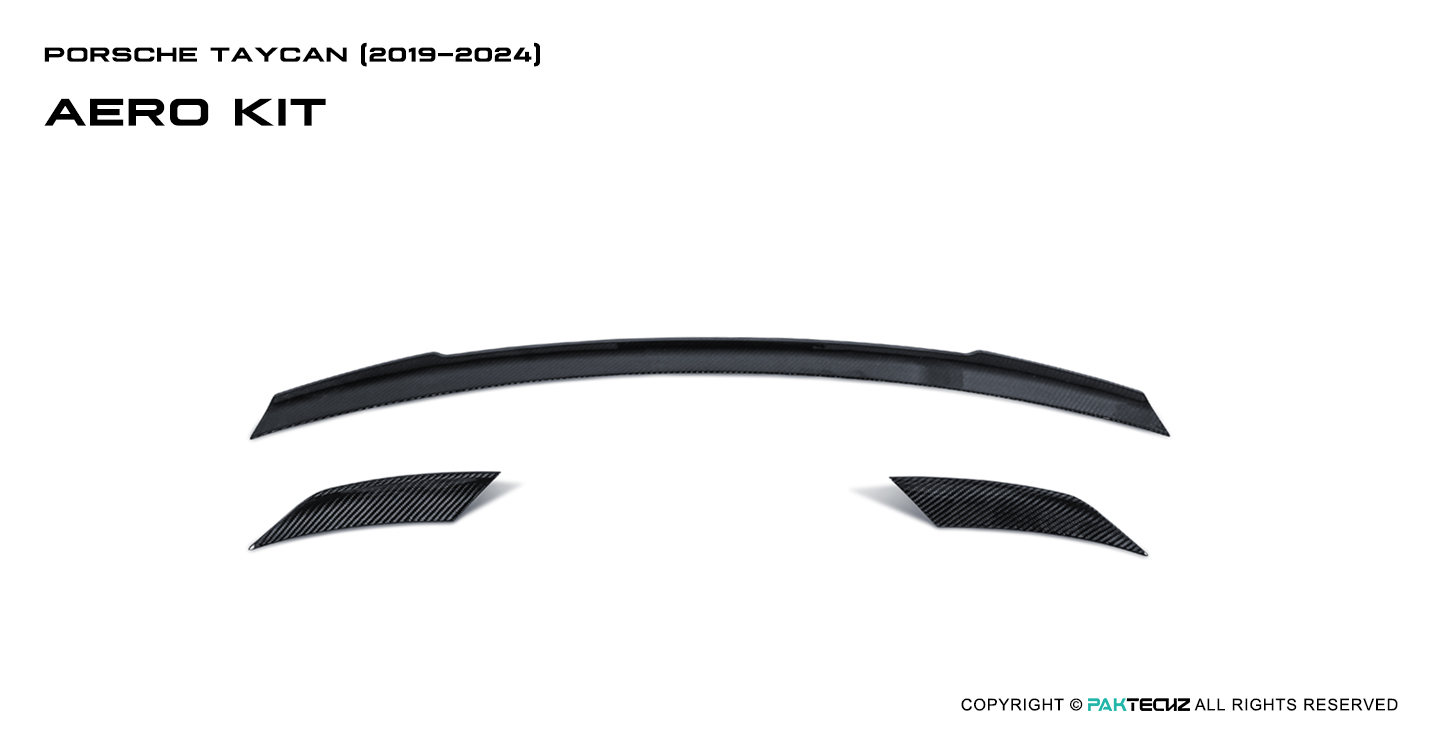 Porsche Taycan Paktechz Design Carbon Fiber Rear Spoiler