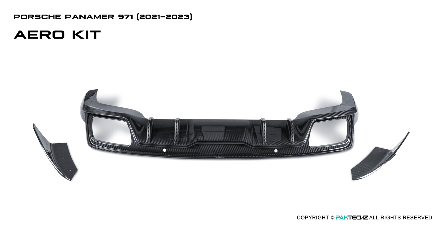 Porsche Panamera Paktechz Design Carbon Fiber Rear Diffuser