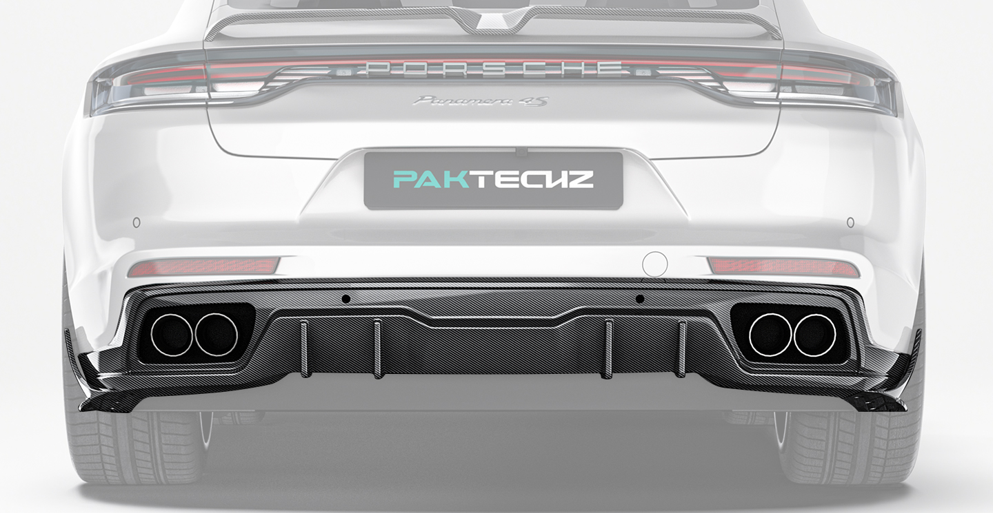 Porsche Panamera Paktechz Design Carbon Fiber Rear Diffuser